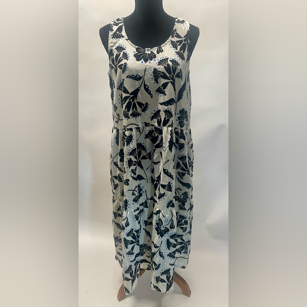 Gudrun Sjoden crocus dress in black and white. 100% cotton voile. Size M